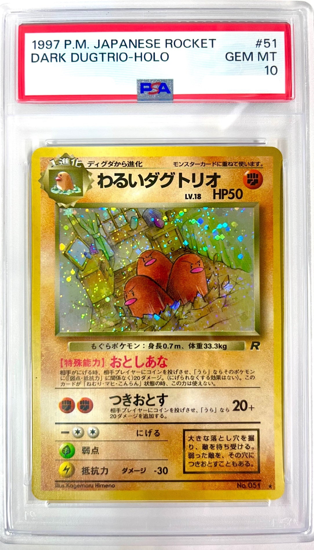 【レア】★LV18HP50NO051-ORG4 わるいダグトリオ(右中央:R) 鑑定品