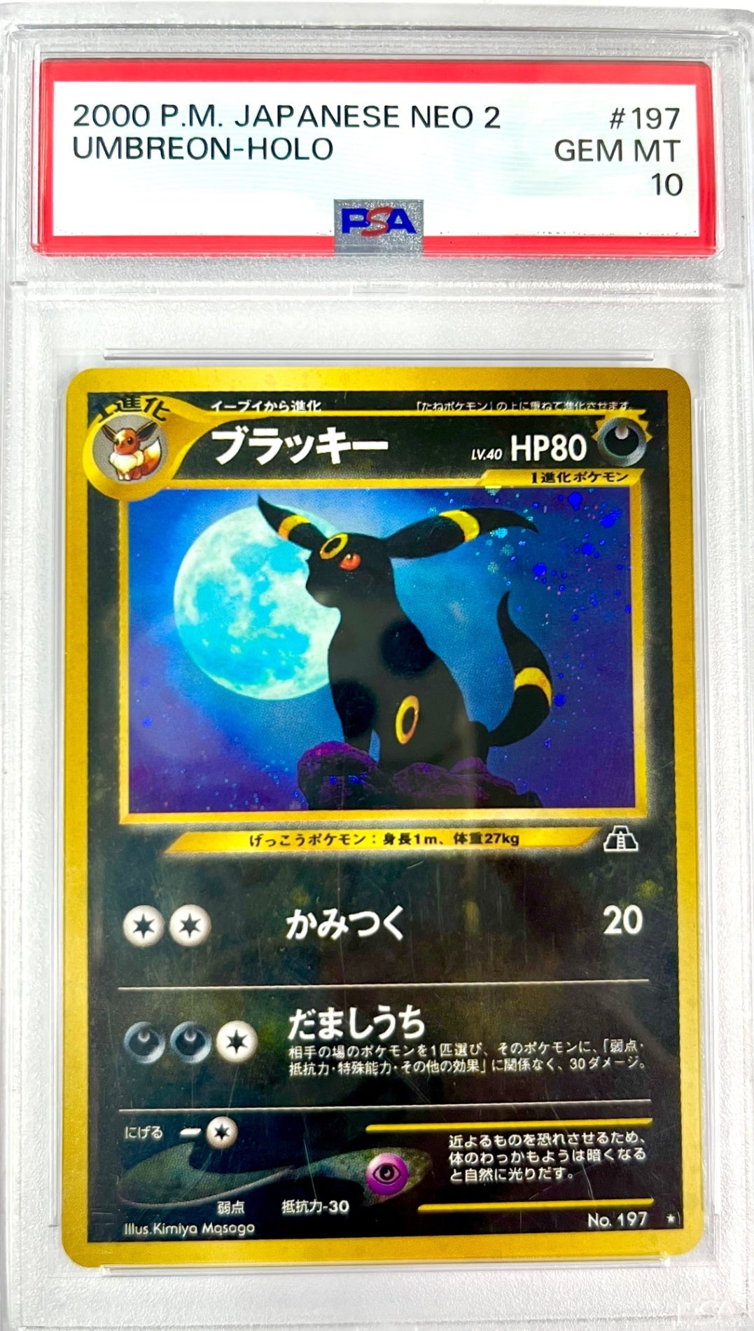 【レア】★LV40HP80NO197-NEO2 ブラッキー(右中央:遺跡) 鑑定品
