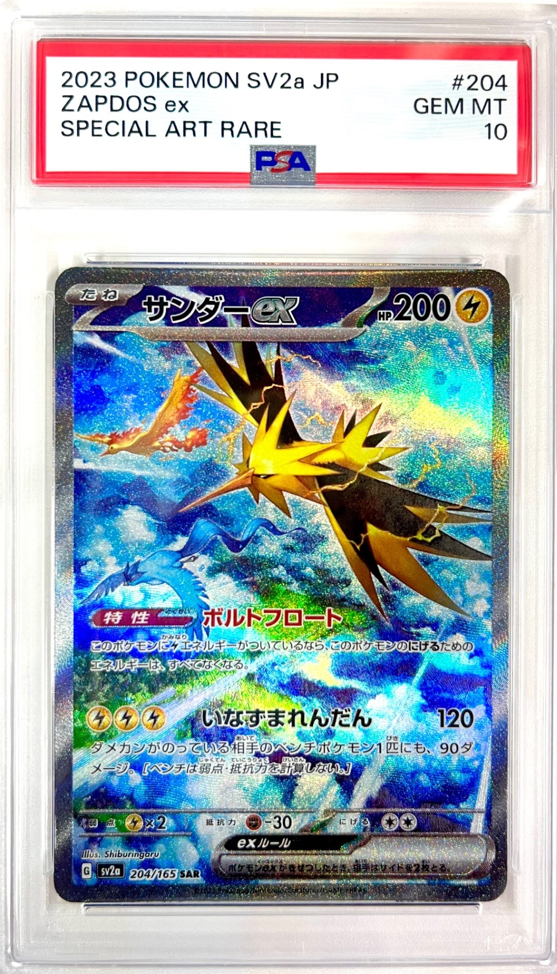 ★204/165/SV2A/B サンダーex 鑑定品
