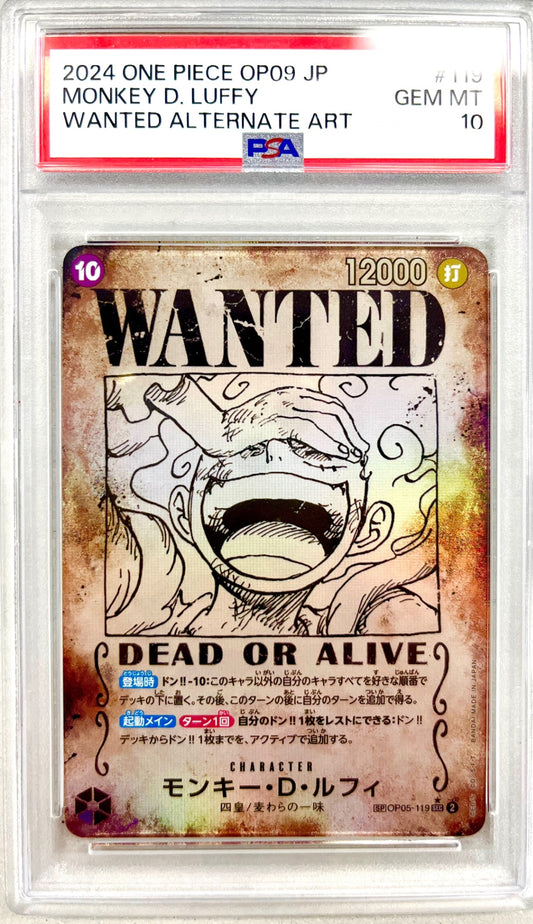 ★OP05/119P7 Parallel) Monkey D. Luffy (WANTED) Authenticated Product
