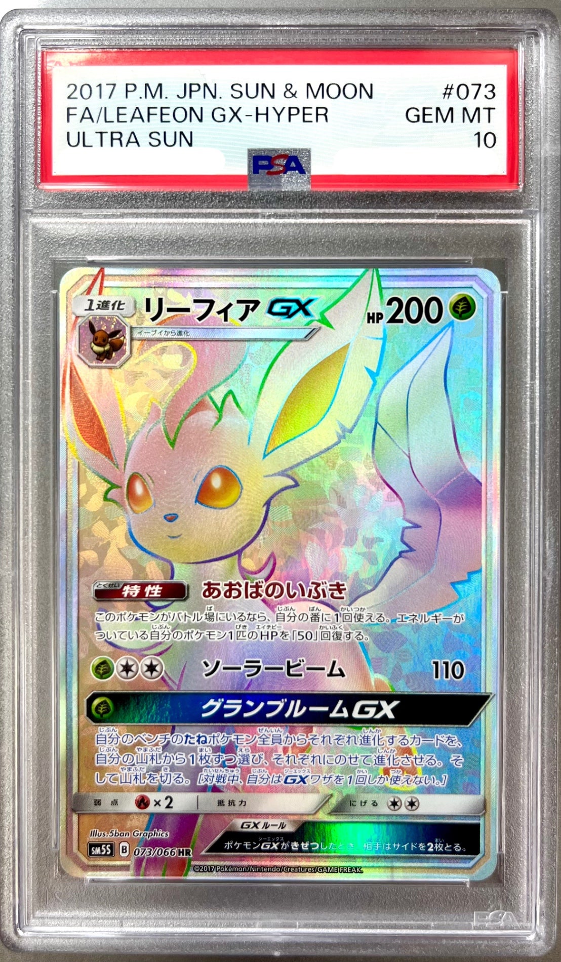 ★073/066/SM5S/B リーフィアGX 鑑定品
