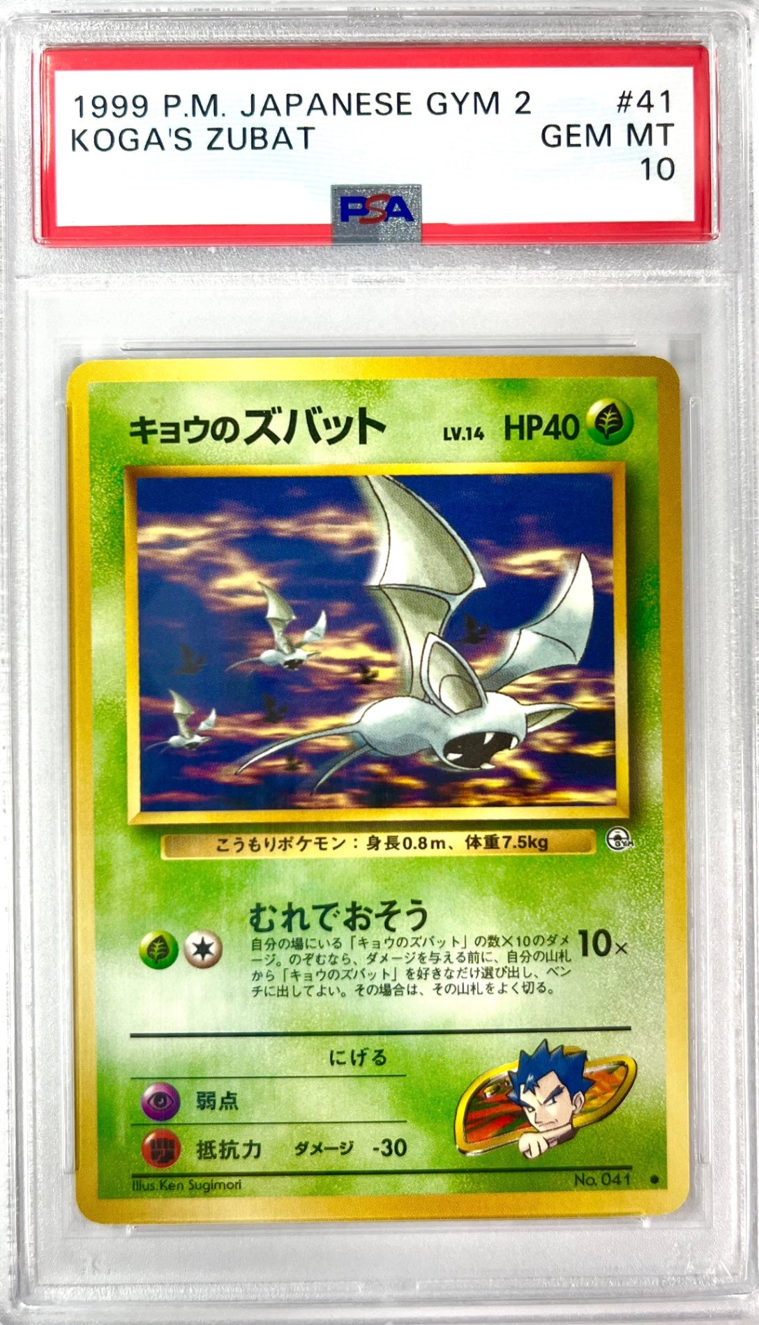 【レア】★LV14HP40NO041-GYM2 キョウのズバット(右中央:GYM)　鑑定品