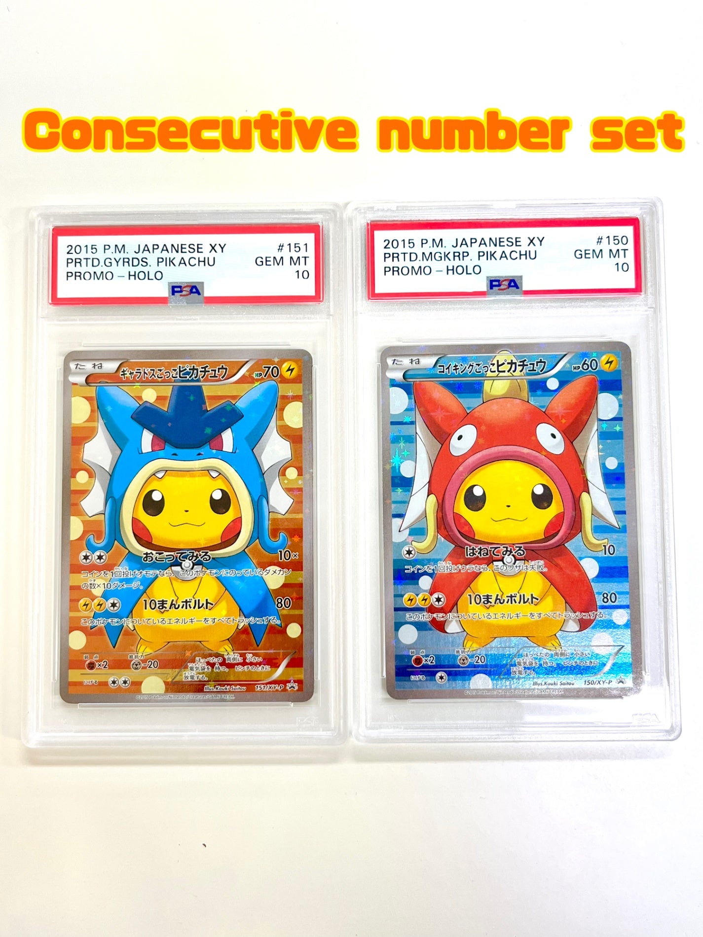 【レア】★ギャラドス＆コイキングごっこピカチュウ　連番　鑑定品