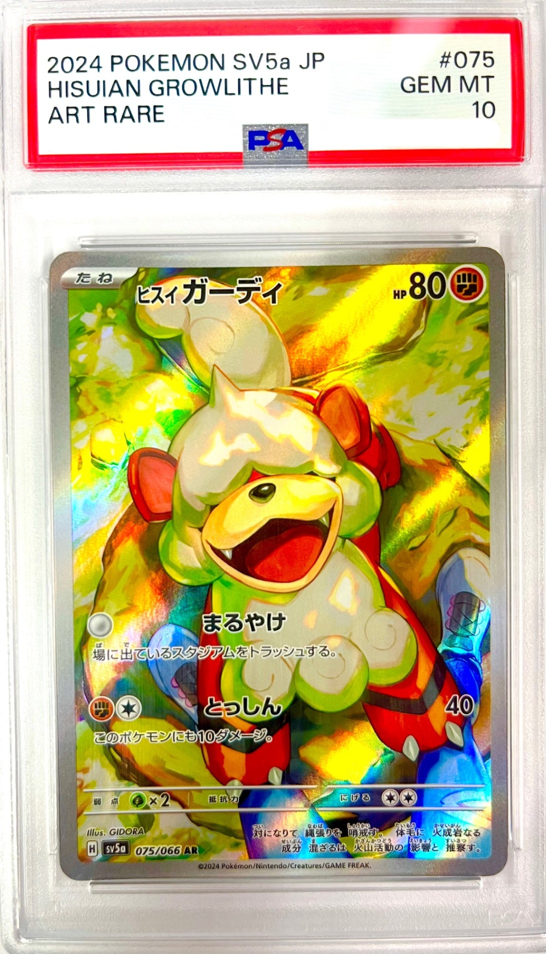 ヒスイガーディ AR 075/066 PSA10 鑑定品 表面